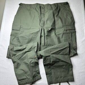 Proper Mens 2XL Regular Olive Green Cargo Pants Ripstop Cotton Polyester Utility